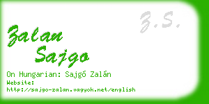 zalan sajgo business card